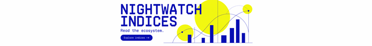 Cobalt charts and yellow circles on a white editorial background.